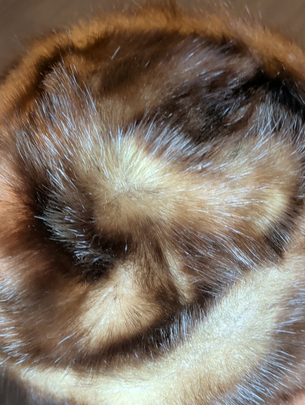 Vintage 60s Women's KM Russian Hat Real Fur Ushanka Dark Brown Mid Century 22" - Picture 12 of 12